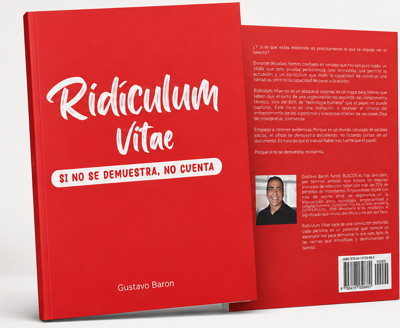 Portada y contraportada de Ridiculum Vitae: Si no se demuestra, no cuenta, de Gustavo Barón